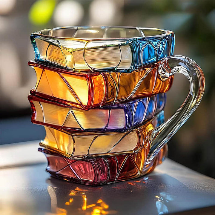 3D Happiness Mug Unique and Handmade for Book Lovers
