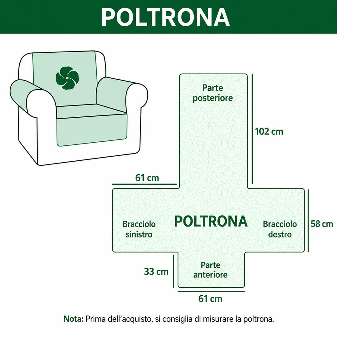 Quilted sofa cover with winter pines NCU0TV436