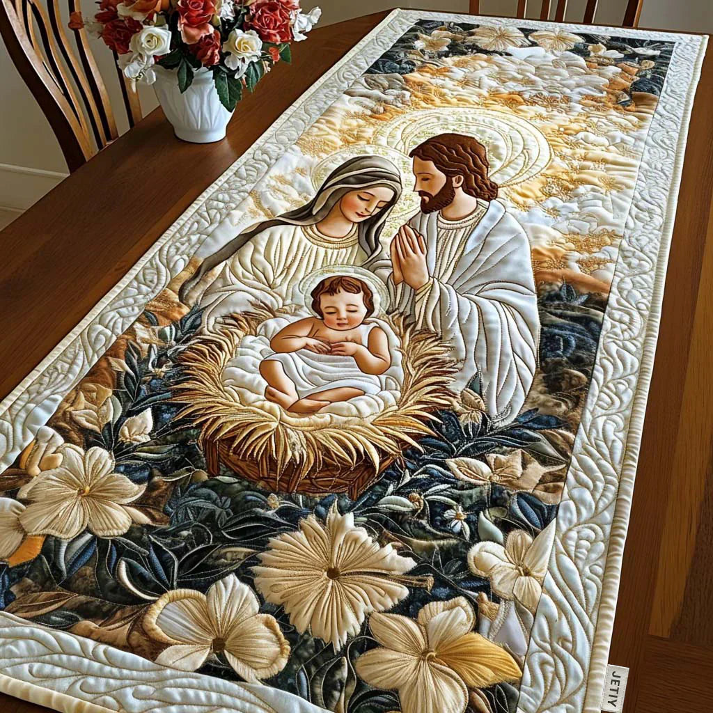 Quilted Tablecloth - Divine Nativity