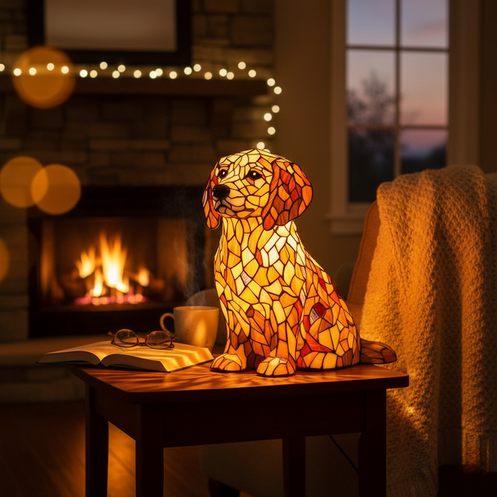 Statue of Lily the Spiritual Golden Retriever
