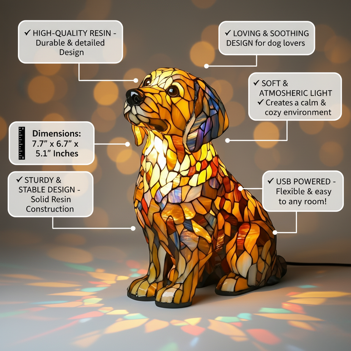 Statue of Lily the Spiritual Golden Retriever