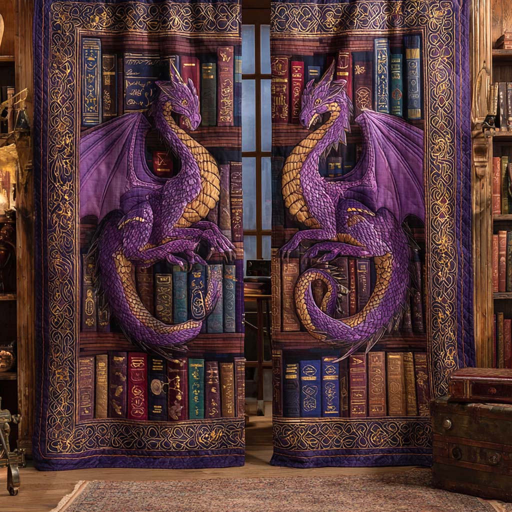 Quilted Curtains Royal Dragon of Amethyst NCU0XD2178