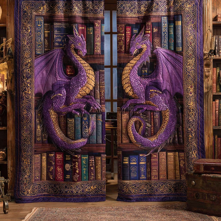 Quilted Curtains Royal Dragon of Amethyst NCU0XD2178