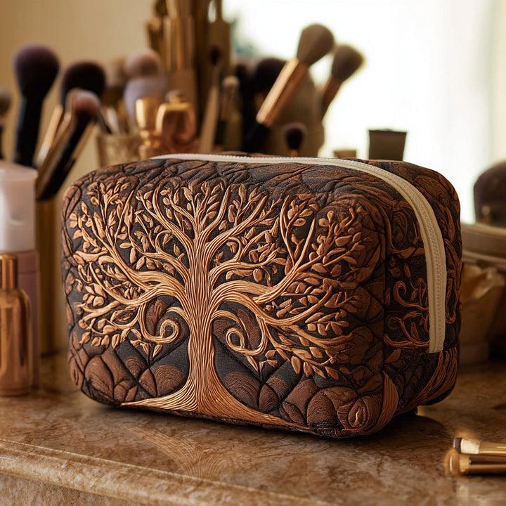 Quilted beauty case with ancestral tree NCU0DV7889
