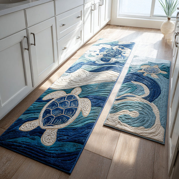Non-slip kitchen mat with water and calm NCU0PT10163