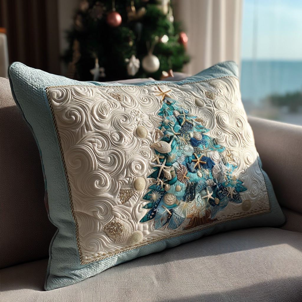 Quilted cushion cover with festive light on the water NCU0PT9754