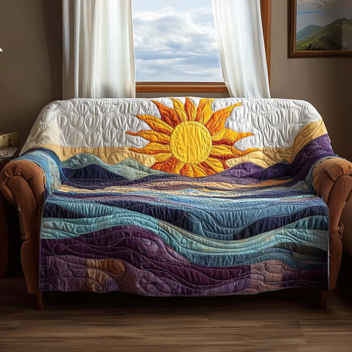 Quilted sofa cover with solar pattern NCU0VT337
