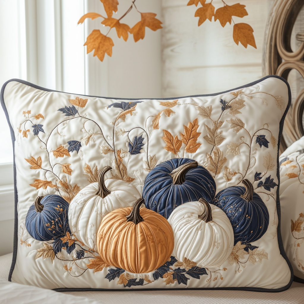 Quilted cushion cover with autumn golden light NCU0NT8852