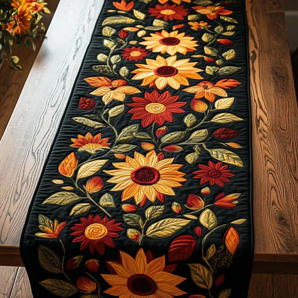 Quilted Table Cover - Autumn Sunflower