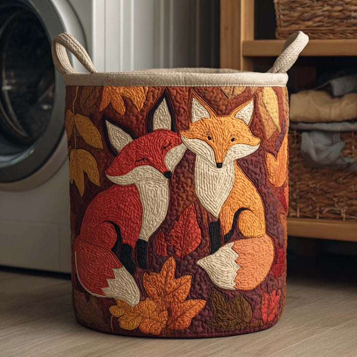 Quilted laundry basket with autumn leaves NCU0NTD074