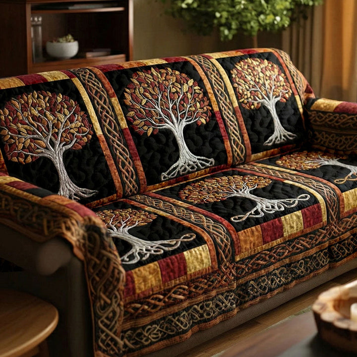 Quilted Sofa Cover with Tree of Life NCU0VT368