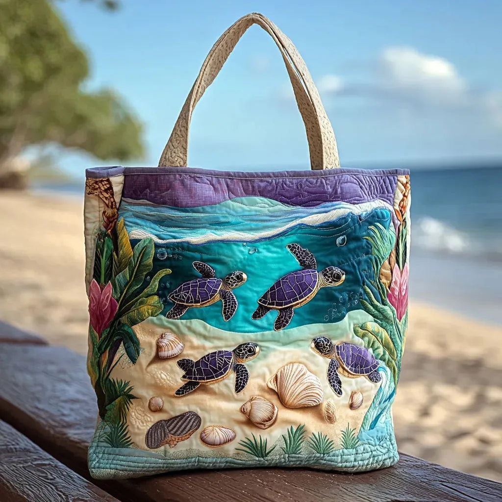 Quilted Everyday Shoulder Bag with Lagoon Pattern design