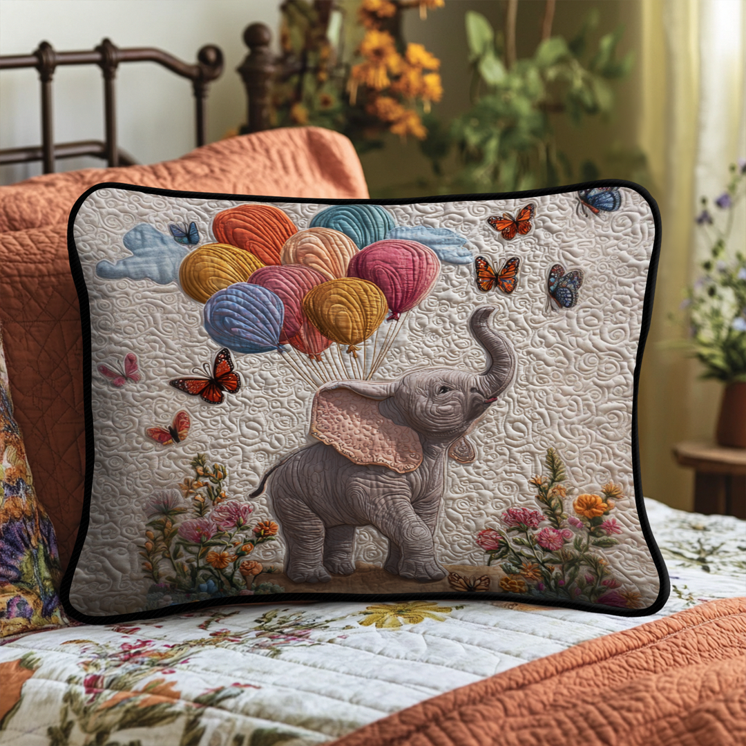 Quilted pillow cover with colorful balloons NCU0NT8047