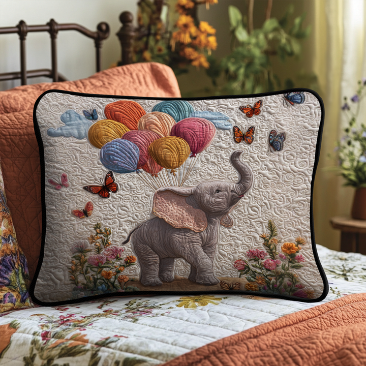 Quilted pillow cover with colorful balloons NCU0NT8047