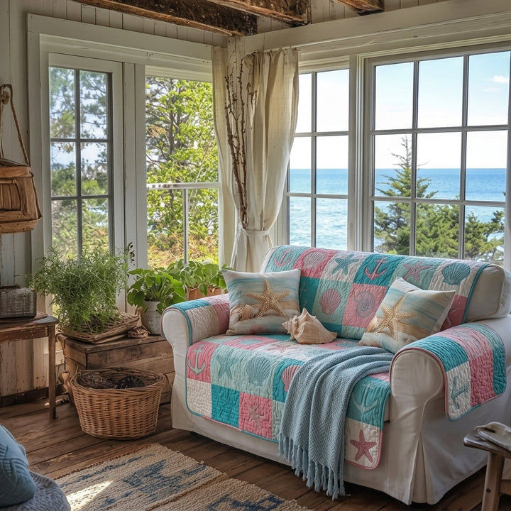 Quilted sofa cover with beach retreat NCU0DV9510
