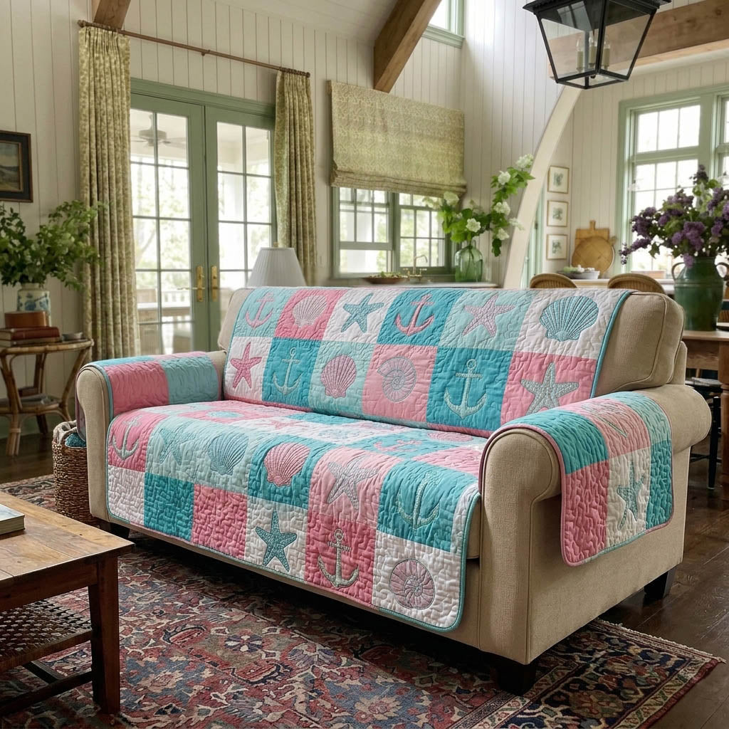 Quilted sofa cover with beach retreat NCU0DV9510
