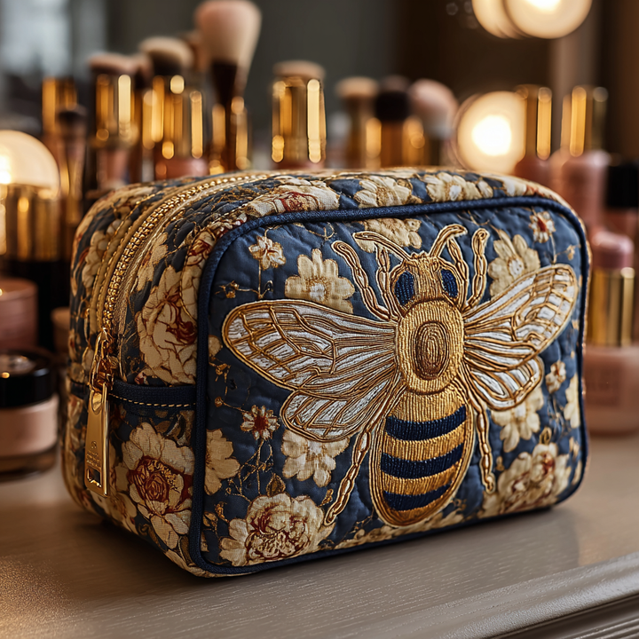 Quilted beauty case with bees and flowers NCU0DK10418