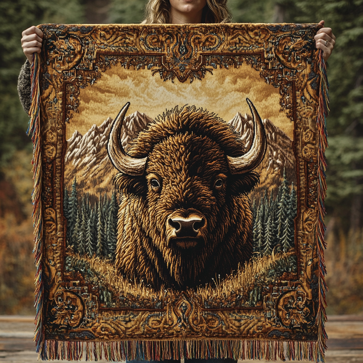Woven Bison Charm Blanket NCU0DV3911