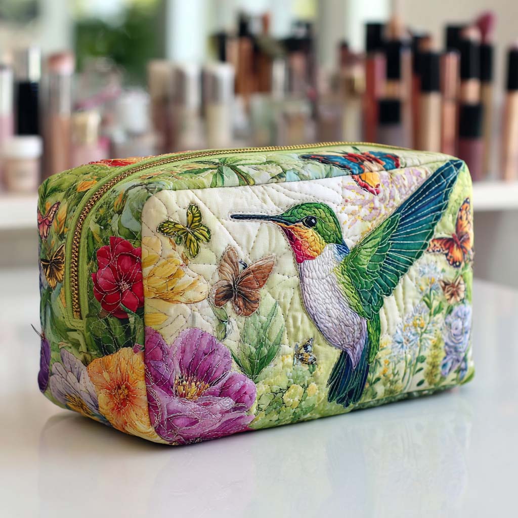 Quilted beauty case with moving flowers NCU0NT10158
