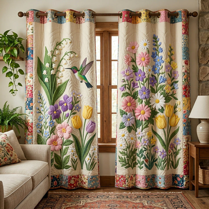 Quilted Curtains Bloom Garden NCU0TV1758