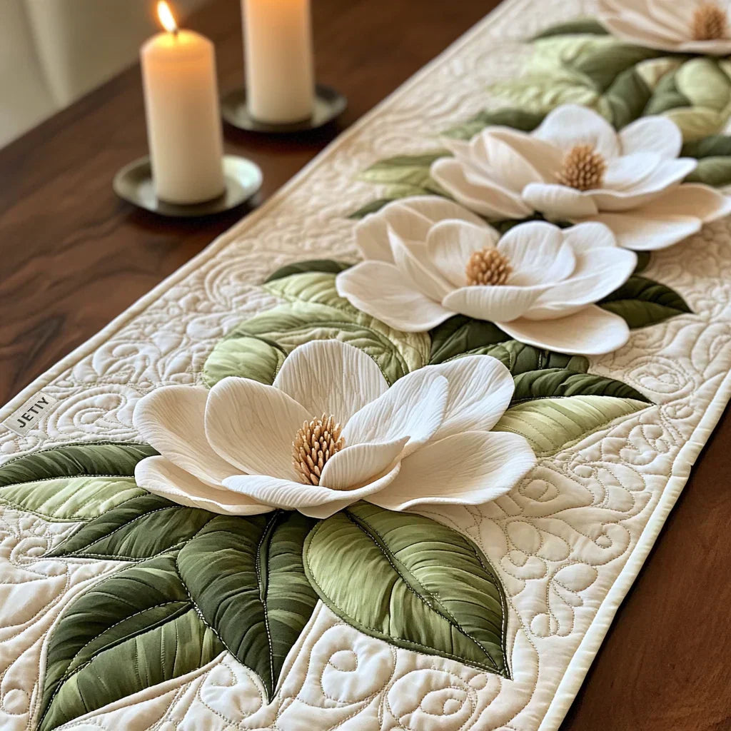 Quilted Tablecloth - Elegance in Flowers