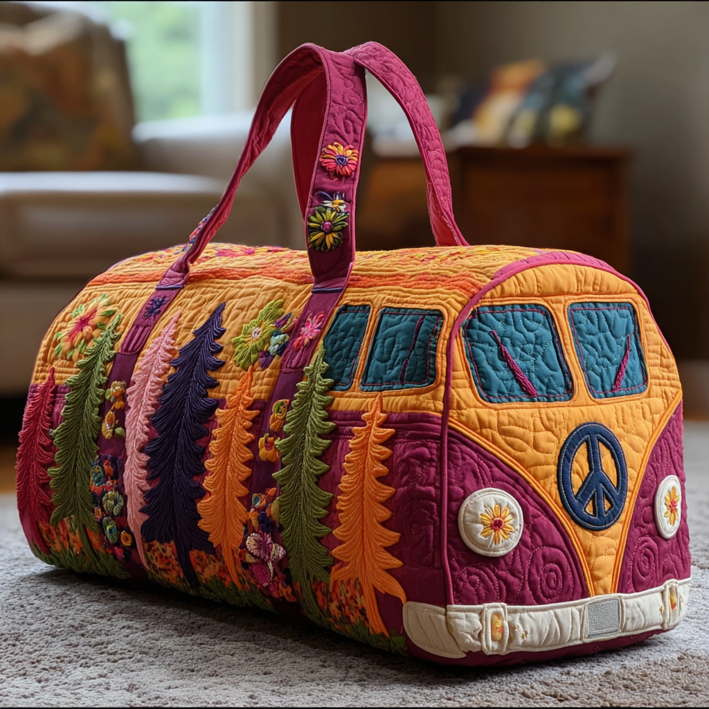 Quilted Travel Bag with Floral Travel Design NCU0DK9888
