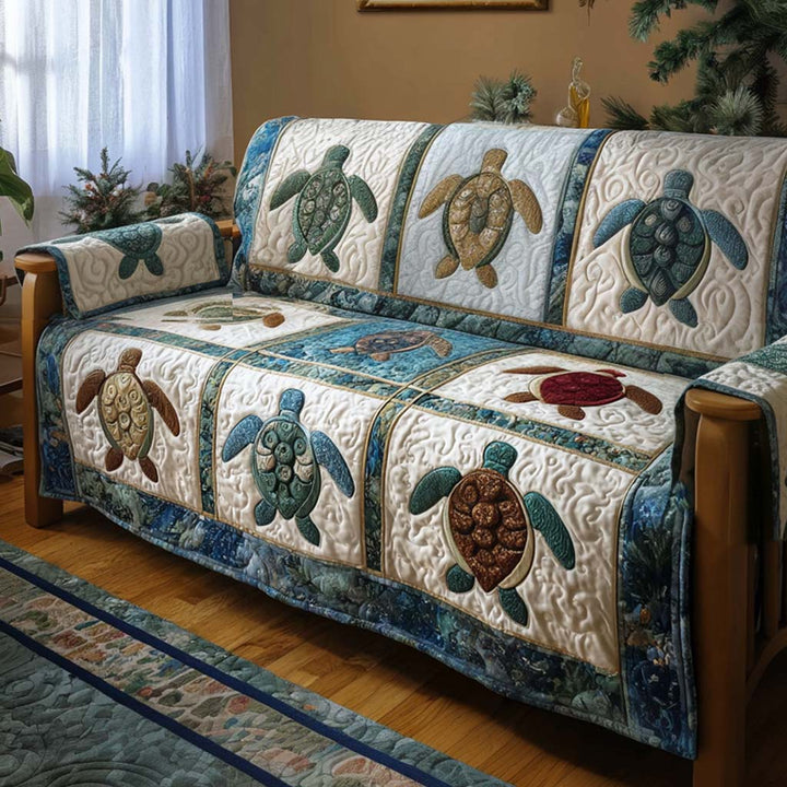 Quilted sofa cover with turtle NCU0VT361