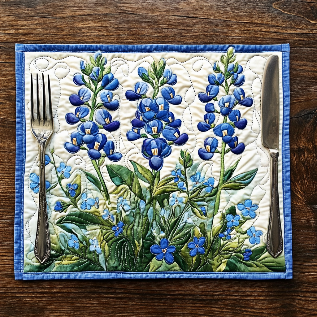 Quilted Bluebonnet Serenade Placemat NCU0DV4647