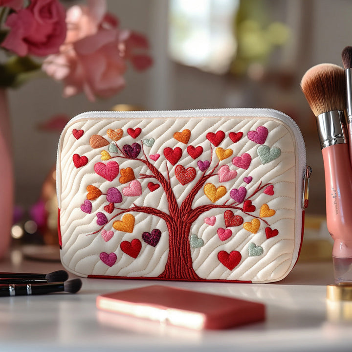 Quilted beauty case with tree of life NCU0DV7896