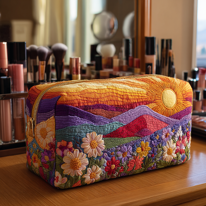 Quilted beauty case with luminous pattern NCU0DK10298