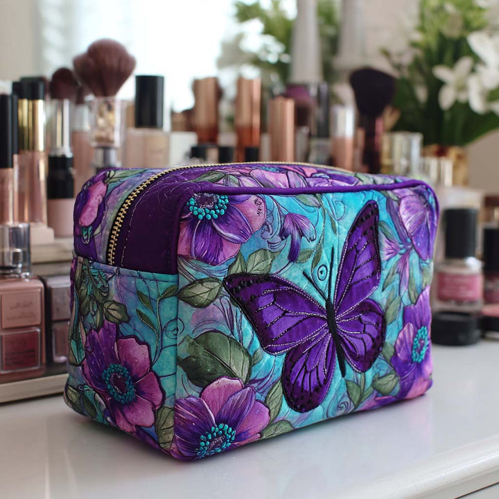 Quilted beauty case with butterflies and flowers NCU0NT10167