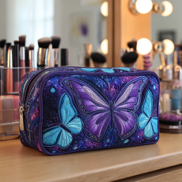 Quilted beauty case with butterflies in the meadow NCU0DK10508