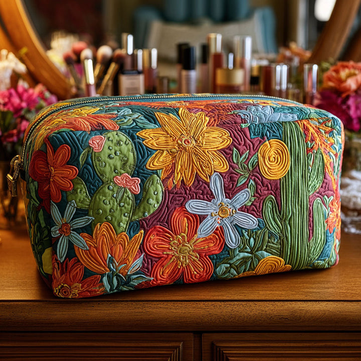 Quilted beauty case with colorful cacti NCU0PT9621