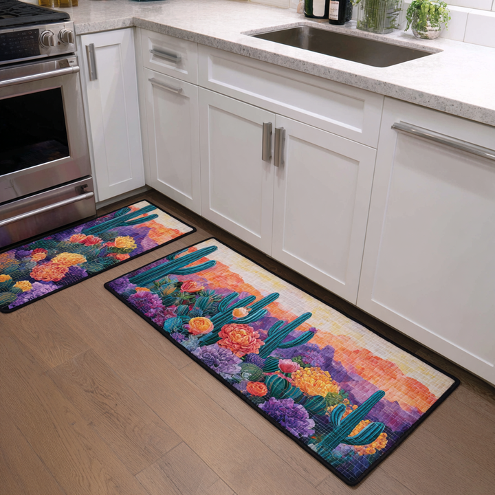 Non-slip kitchen rug with cactus garden NCU0DK10923
