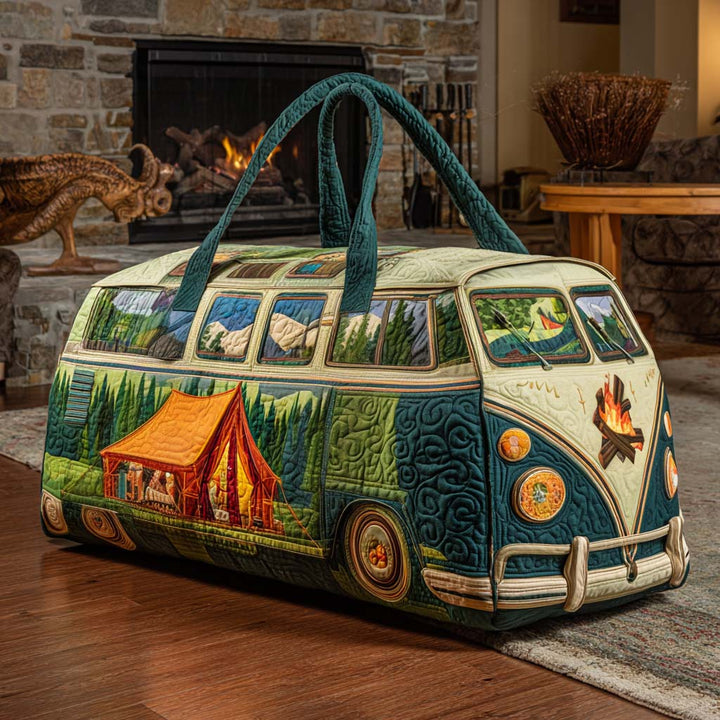 Quilted Travel Bag with Camping Van NCU0NT9732