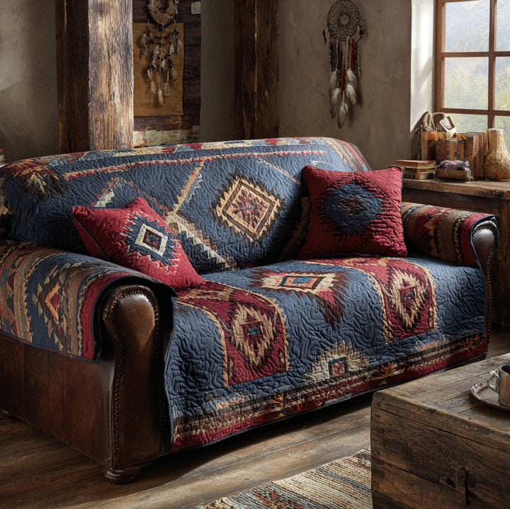 Quilted sofa cover with Night in the Canyon NCU0TV863