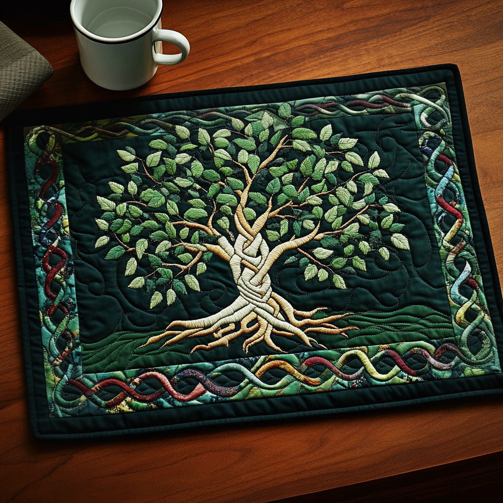 Quilted Placemat Celtic Roots Tree NCU0NT3036