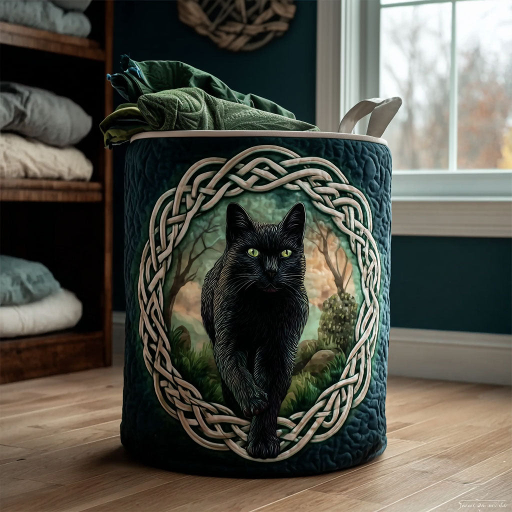 Quilted laundry basket with cats NCU0PTT1632