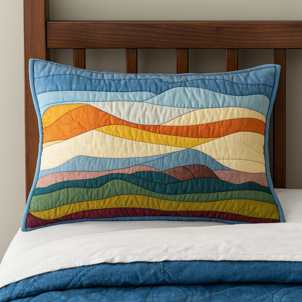 Quilted cushion cover with sea melody NCU0VL1781