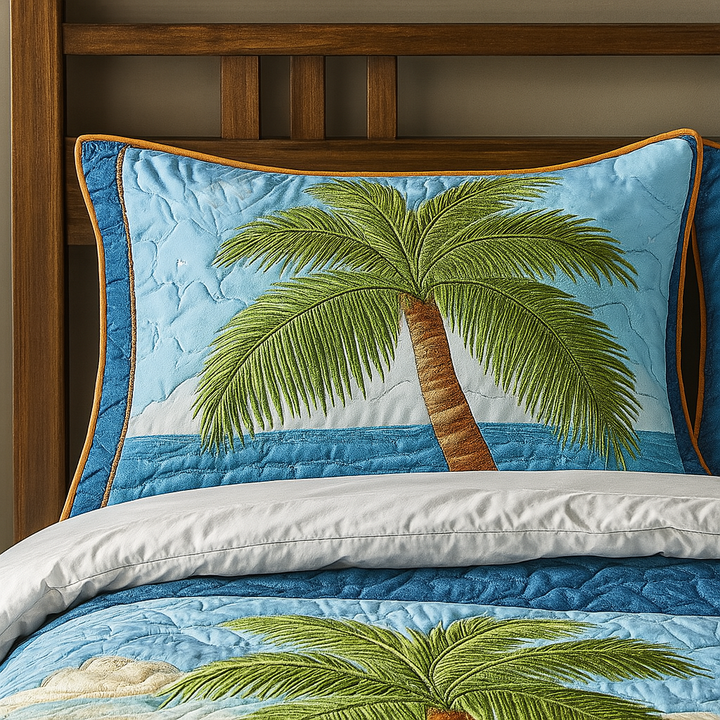 Quilted pillow cover with island breeze NCU0VL1844