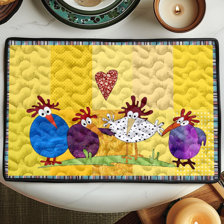 Quilted Chicken Placemats NCU0LL009