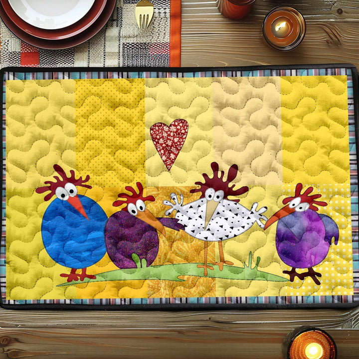 Quilted Chicken Placemats NCU0LL009