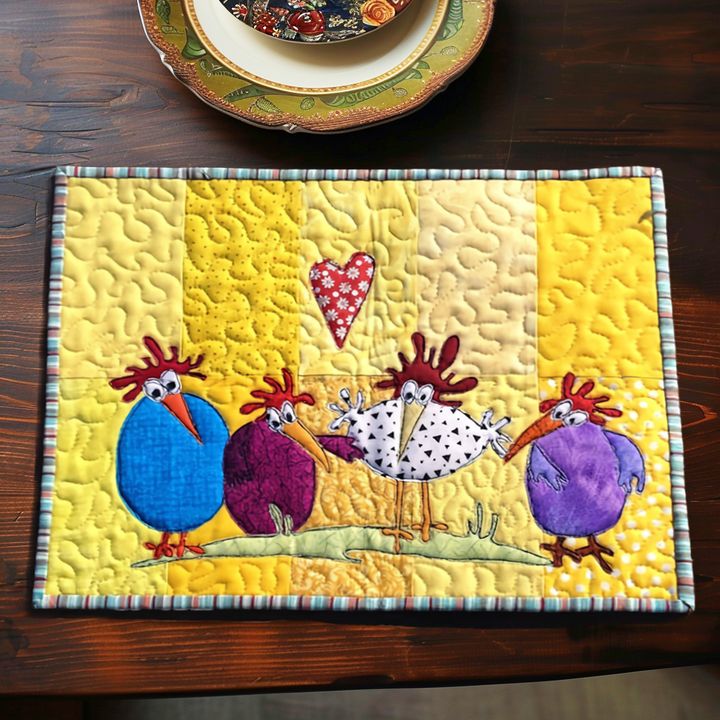 Quilted Placemat with Chicken NCU0VT02