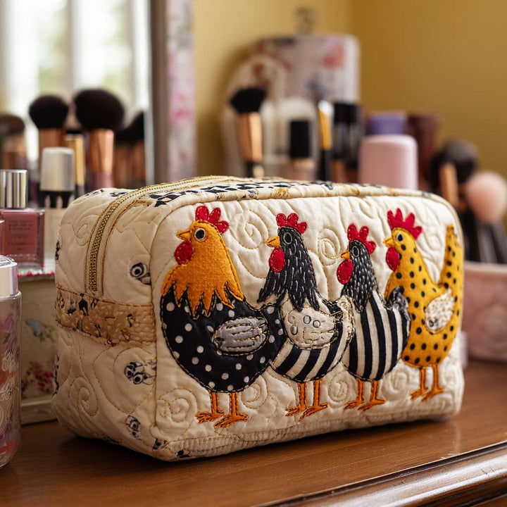 Quilted beauty case with soft hen NCU0NT10535