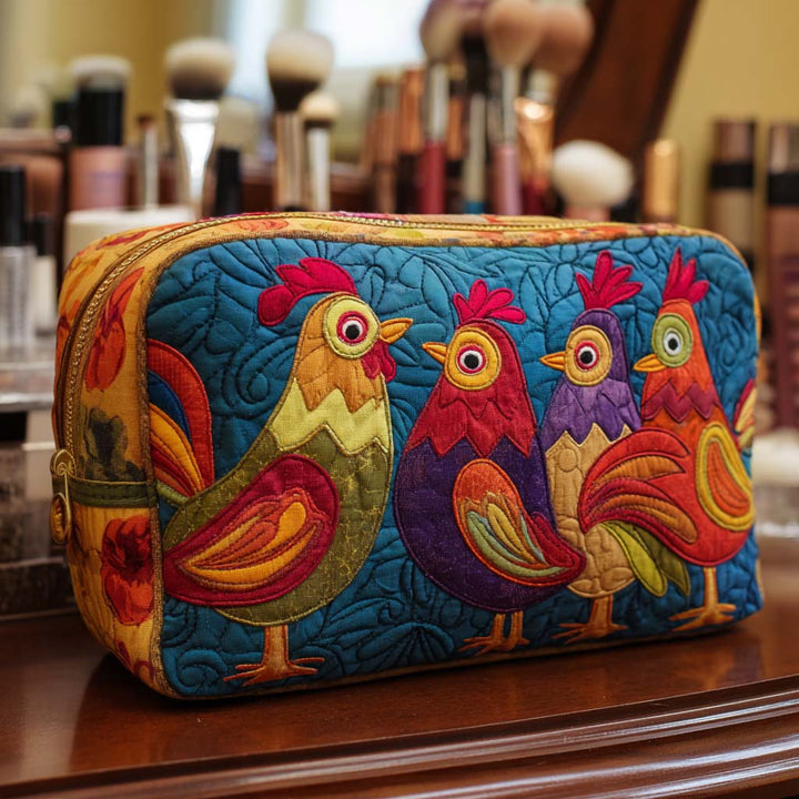 Quilted beauty case with cute chicken NCU0NT10536