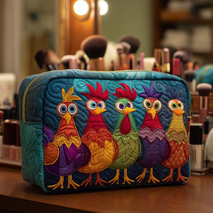 Quilted beauty case with hen and hearts NCU0NT10544