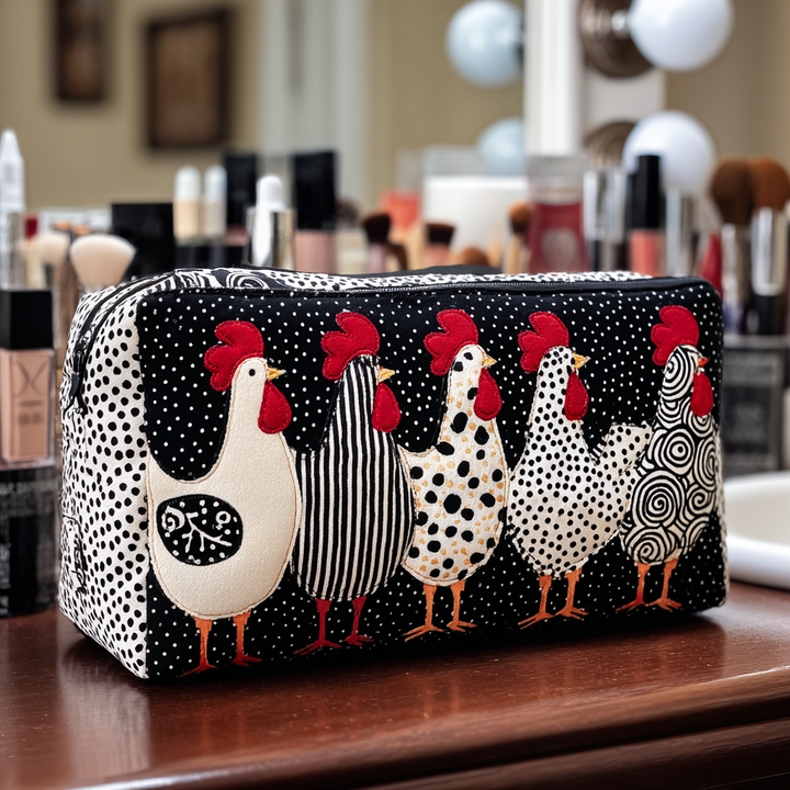 Quilted beauty case with hen in the nest NCU0DK10293