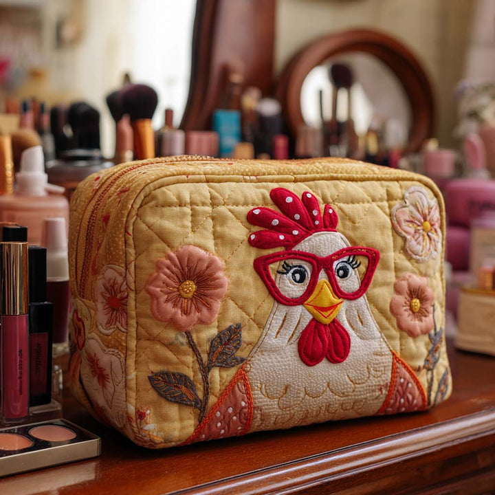 Quilted beauty case with luminous hen NCU0NT10546