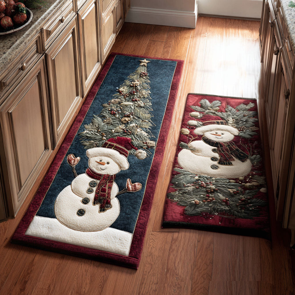 Winter Non-Slip Kitchen Mat with Snowy Details NCU0PT10148