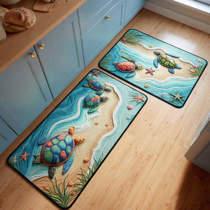 Non-slip kitchen rug with a relaxing coastal atmosphere NCU0TD1444